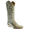 Western Boots * | Official R. Watson White Python Cutter Toe Women'S Boots