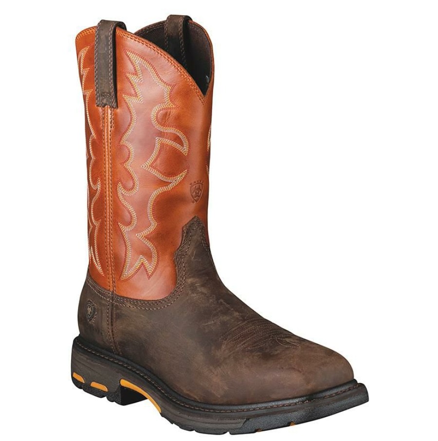 Western Boots * | Official Ariat Workhog Wide Square Steel Toe Men'S Boot