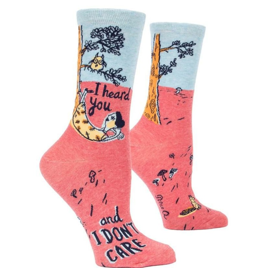 Socks * | New Blue Q I Heard You Women'S Crew Socks