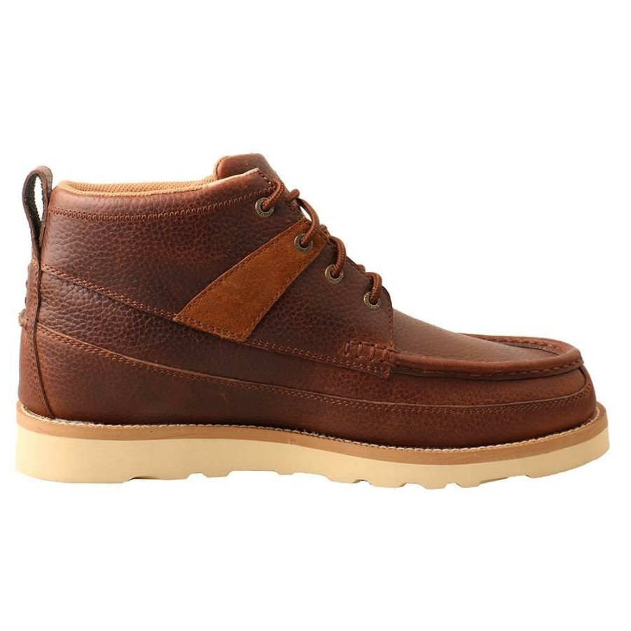 Western Boots * | Shop New Twisted X Brown Wedge Sole Lace Up Men'S Boots