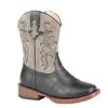 Western Boots * | Wholesale Roper Gator Boy Grey And Black Toddler Boots