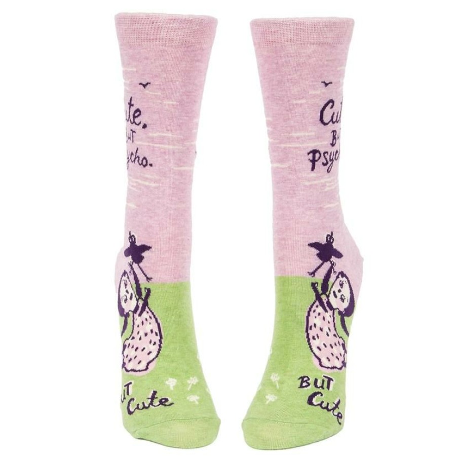 Socks * | Excellent Blue Q Cute But Psycho Women'S Crew Socks