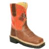 Western Boots * | Outlet Sale Roper Orange Horsehead Square Toe Kid Boots