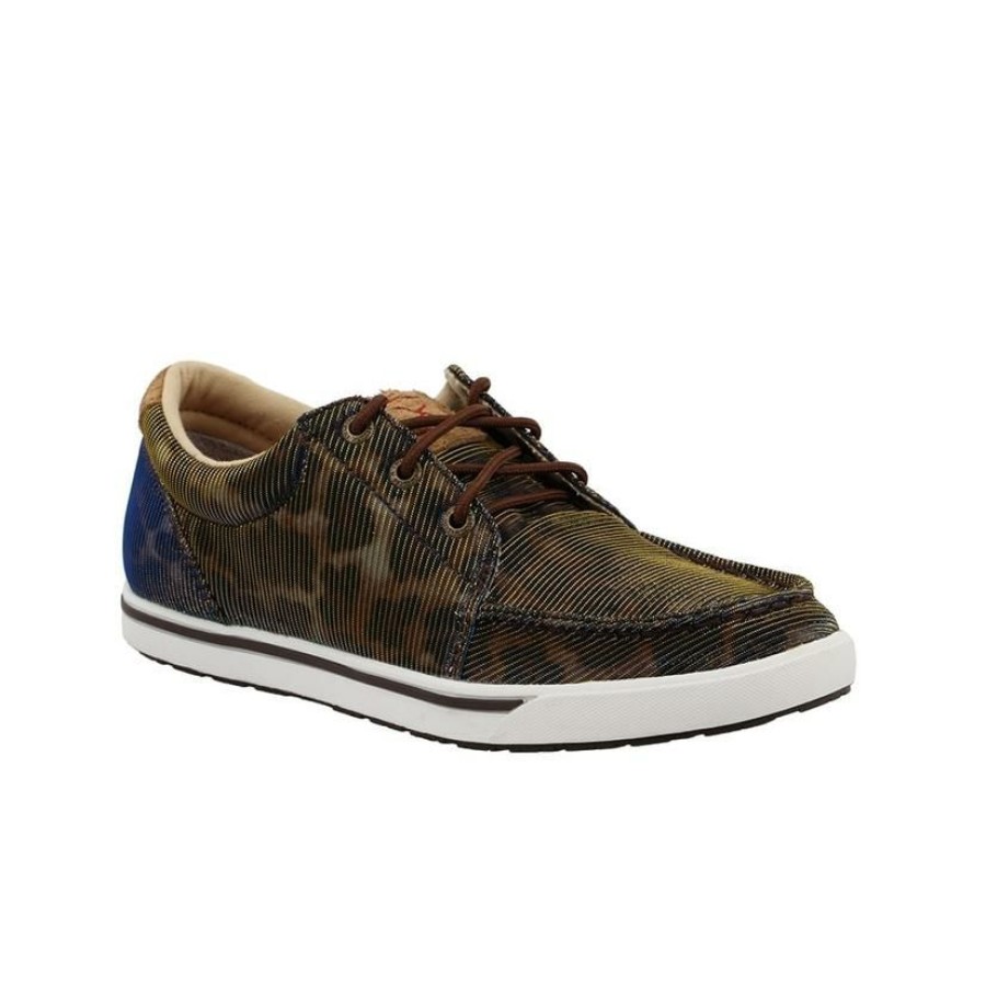 Shoes * | Official Twisted X Kicks Shiny Leopard And Brown Women'S Shoes