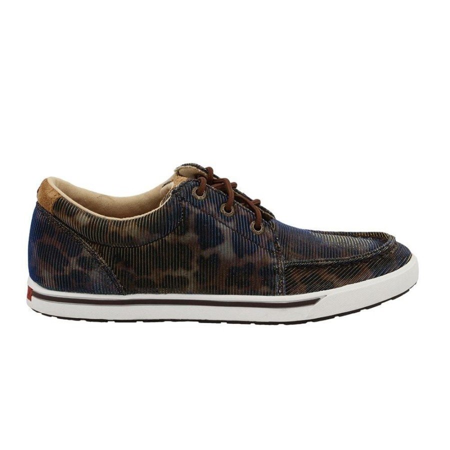 Shoes * | Official Twisted X Kicks Shiny Leopard And Brown Women'S Shoes