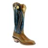 Western Boots * | Best Sale Hondo Honey Crazy Horse Navy Volcano Men'S Boots