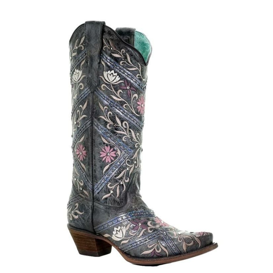 Western Boots * | Less Expensive Corralfun Floral Women'S Boots