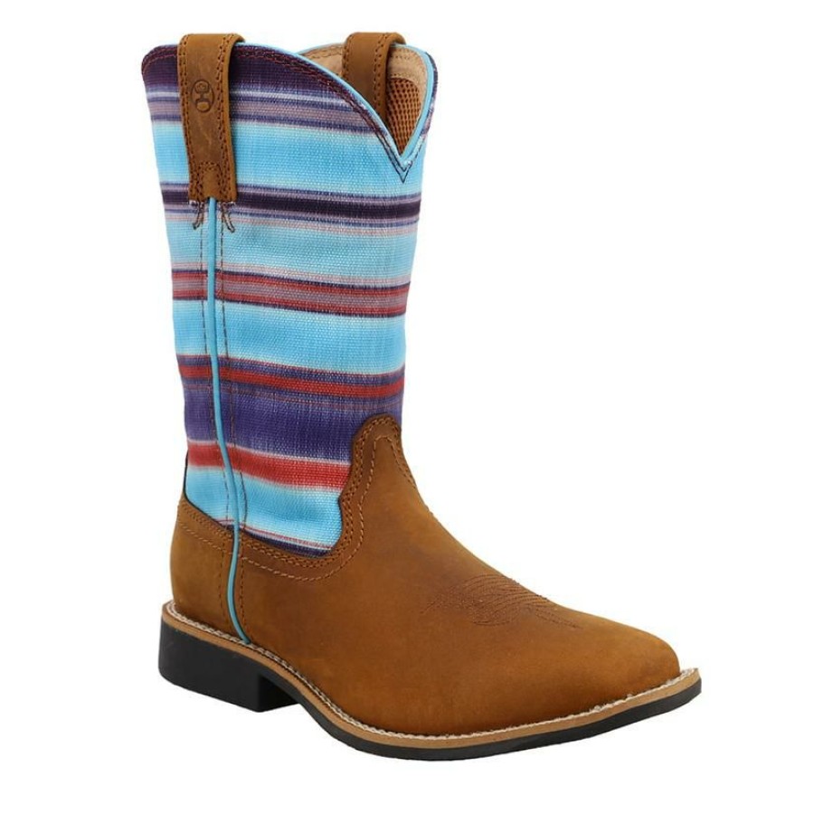 Western Boots * | Best Choice Twisted X Serape Blue Girl'S Boots