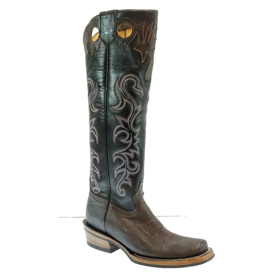 Western Boots * | Wholesale Serna Smooth Brown Ostrich Women'S Boot