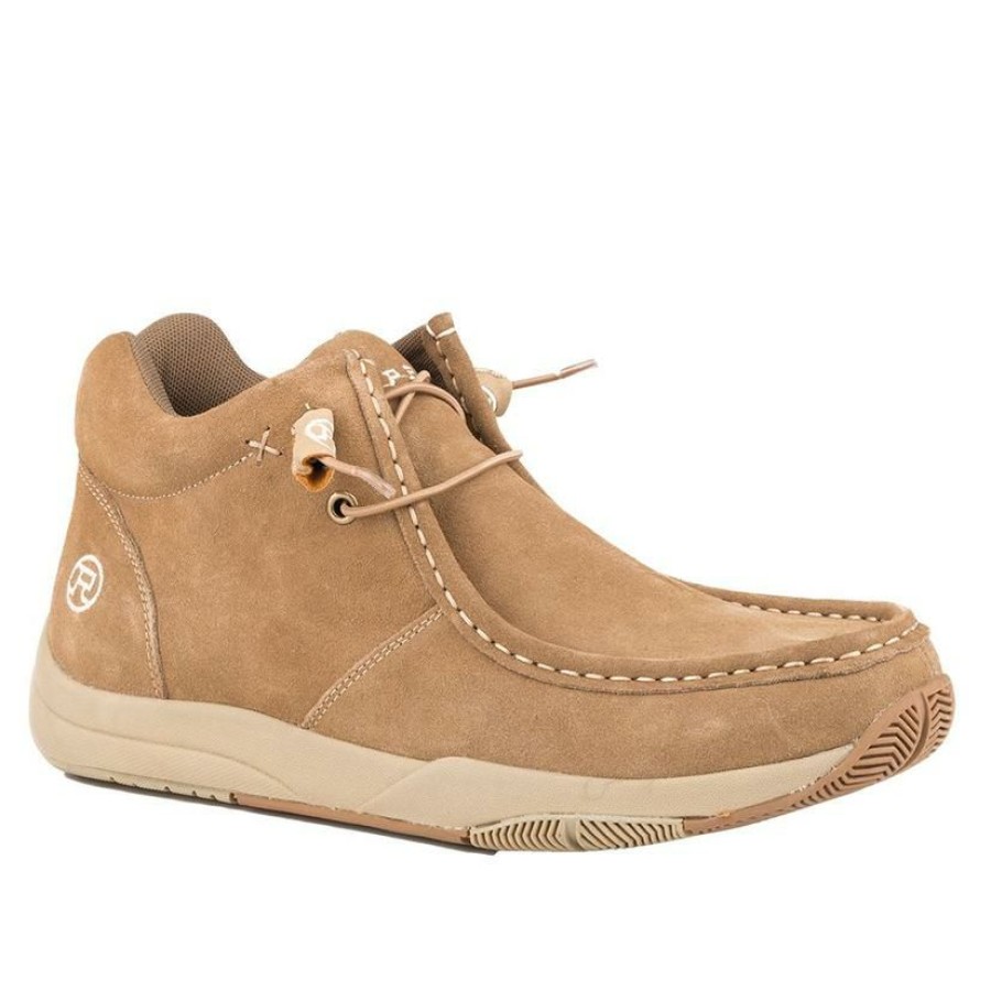 Shoes * | Reasonable Price Roper Tan Suede Leather Men'S Chukka Shoes