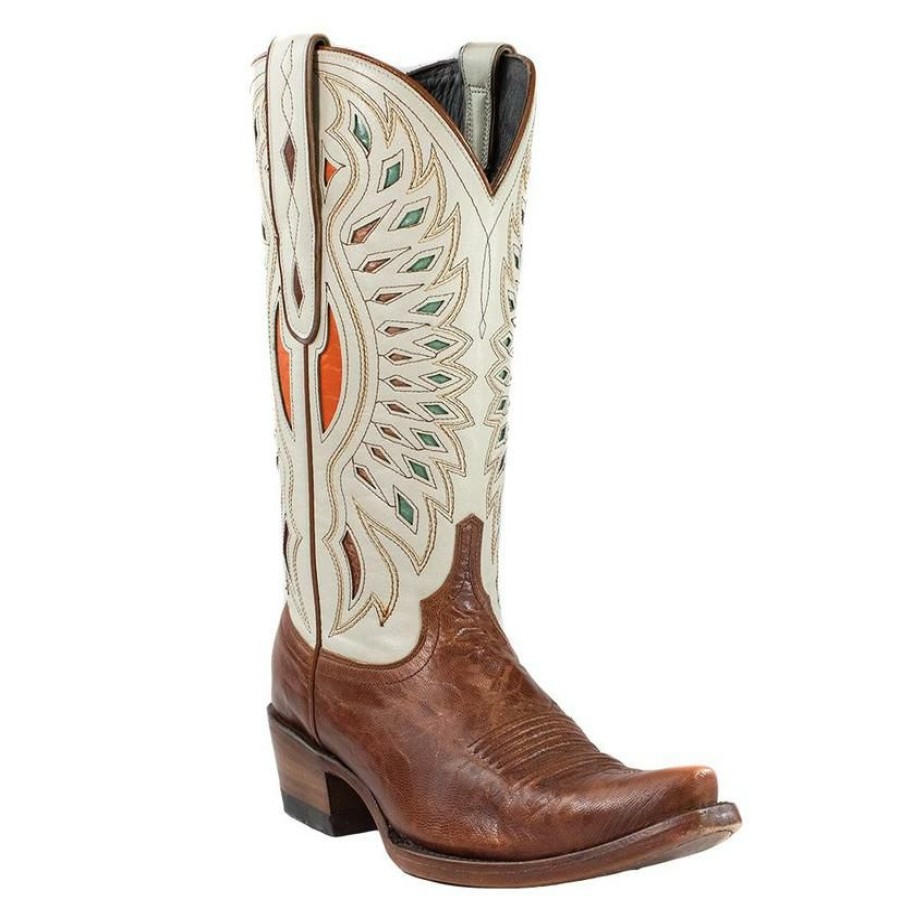 Western Boots * | Excellent Azulado Haden Cream Tan Goat Women'S Boots