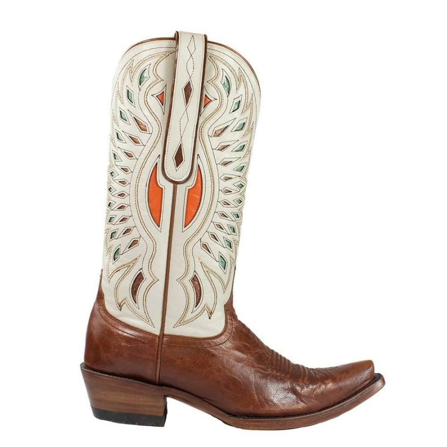 Western Boots * | Excellent Azulado Haden Cream Tan Goat Women'S Boots