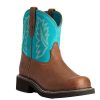 Western Boots * | Limited Edition Ariat Fat Baby Heritage Turquoise Girl'S Kid And Youth Boots