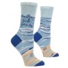 Socks * | 100% Guarantee Blue Q The Ocean Just Gets Me Women'S Crew Socks