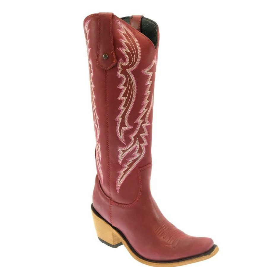 Western Boots * | Official Liberty Black Stitch Vegas Rojo Red Women'S Boots