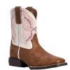 Western Boots * | 100% Guarantee Ariat Double Kicker Pink Girl'S Kid And Youth Boots