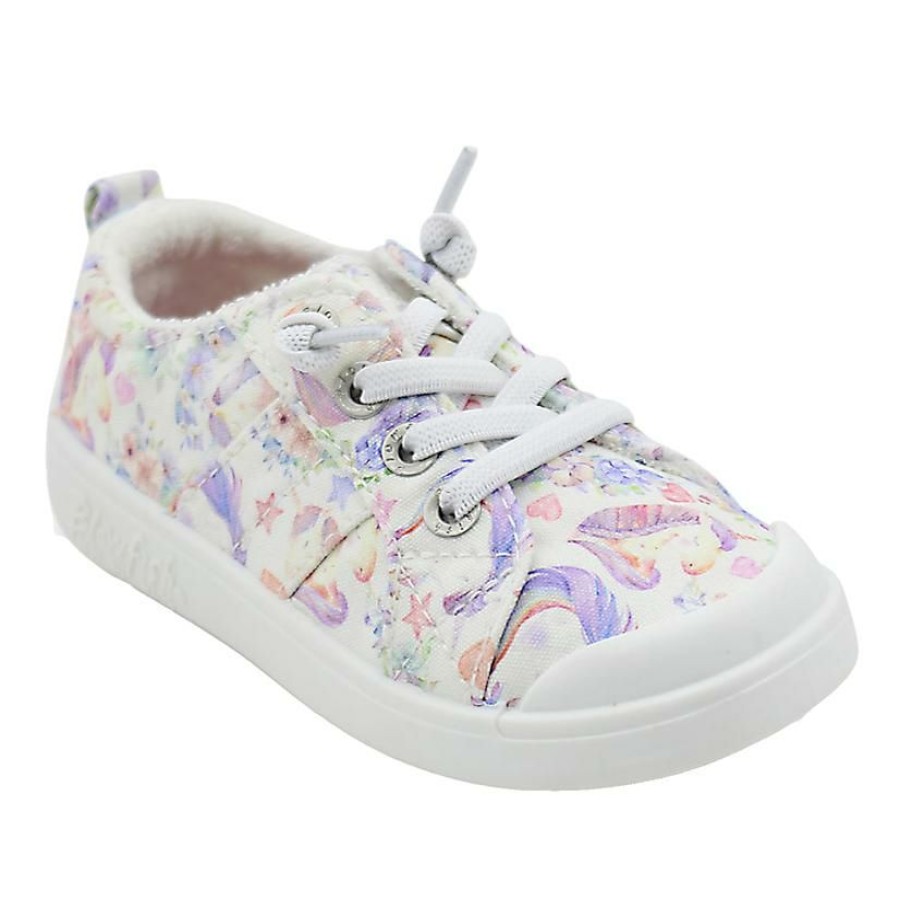 Shoes * | Excellent Blowfish Vegas Off White Unicorn Island Canvas Toddler Shoe