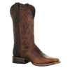 Western Boots * | Wholesale Circle G Brown Square Toe Men'S Boots