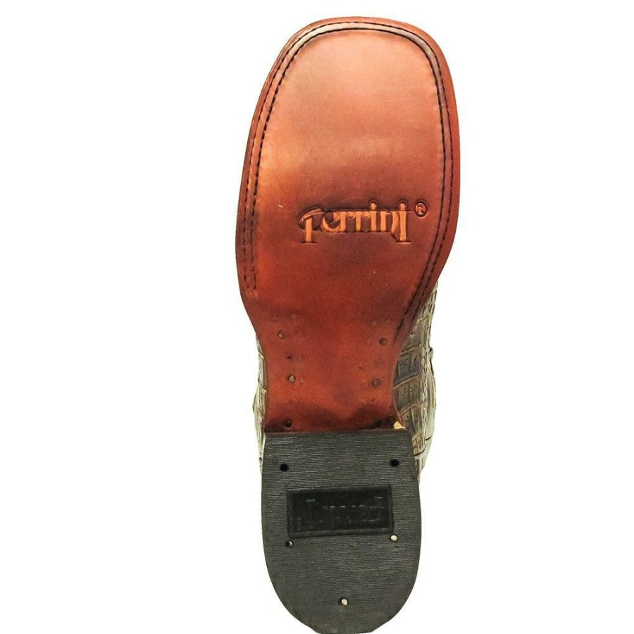 Western Boots * | Official Ferrini Womens Sport Rust Caiman Print Boots