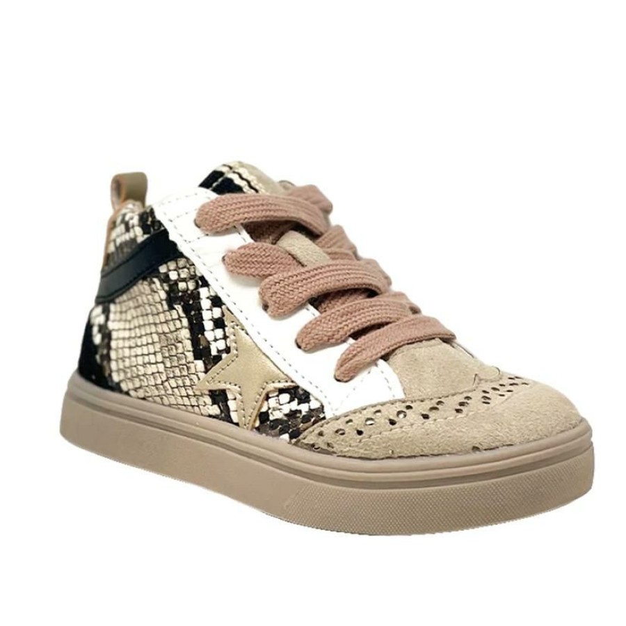 Shoes * | New Shu Shop High Top Paulina Snake Print Toddler Shoe