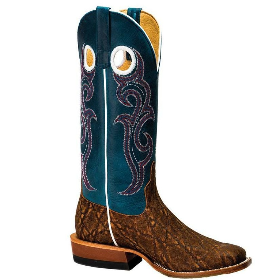 Western Boots * | Best Guaranteed Horsepower Cognac Elephant Print Men'S Boots