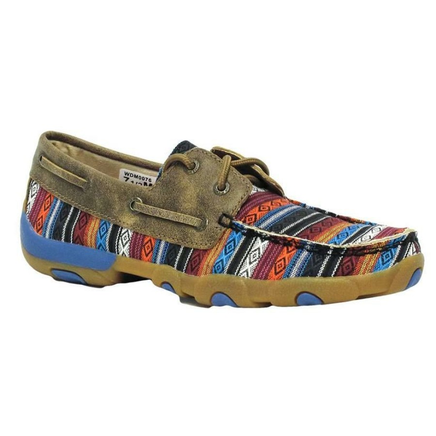 Shoes * | Best Sale Twisted X Womens Serape Boat Shoe