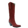 Western Boots * | Excellent Corral Red Suede Python Women'S Boots