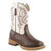 Western Boots * | Shop New Roper Toddler White Brown Ostrich Boots