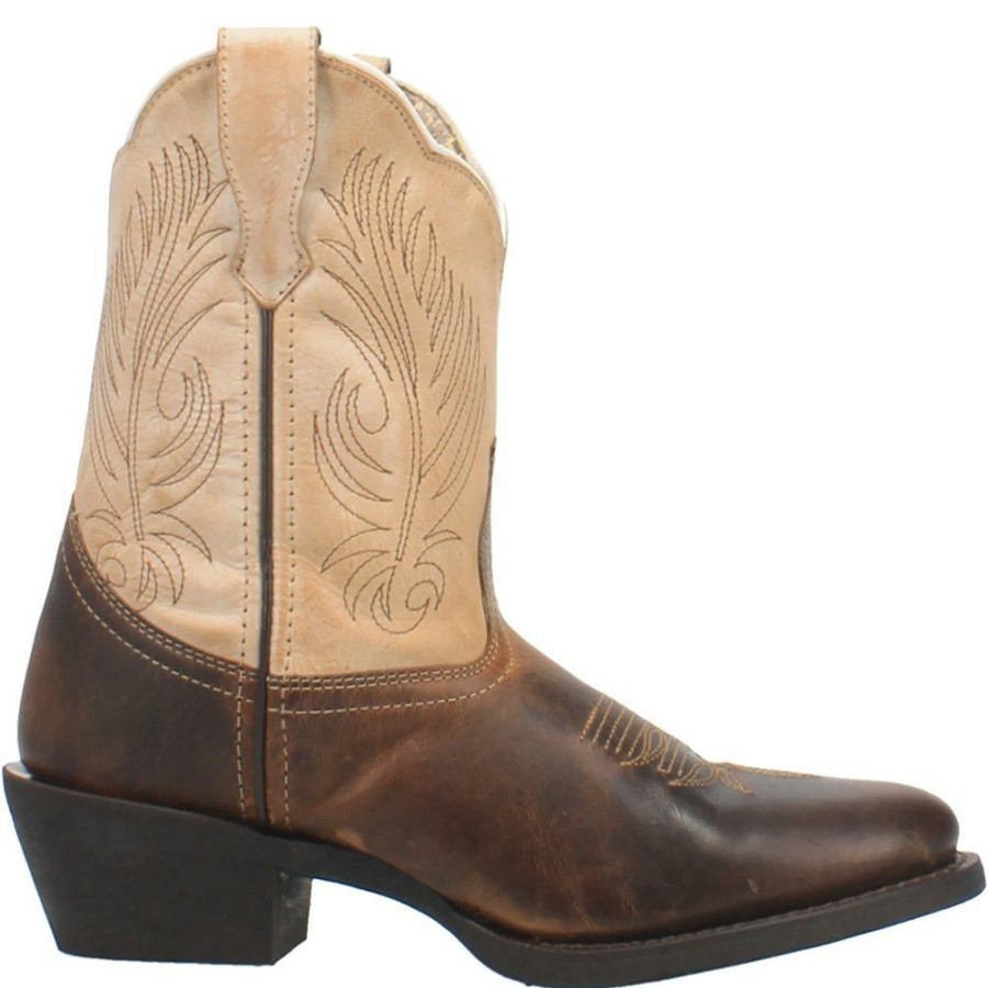 Western Boots * | Official Laredo Brown And Tan Women'S Boots