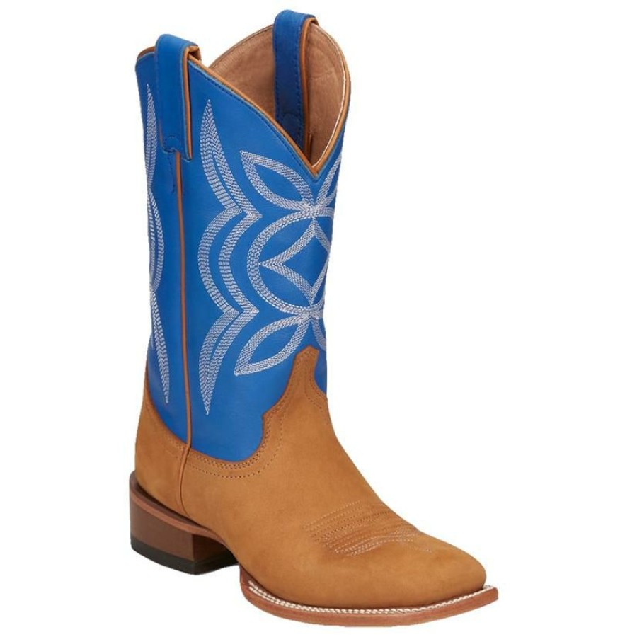 Western Boots * | Limited Edition Justin Hayes Tan And Jewel Cowhide Women'S Boot