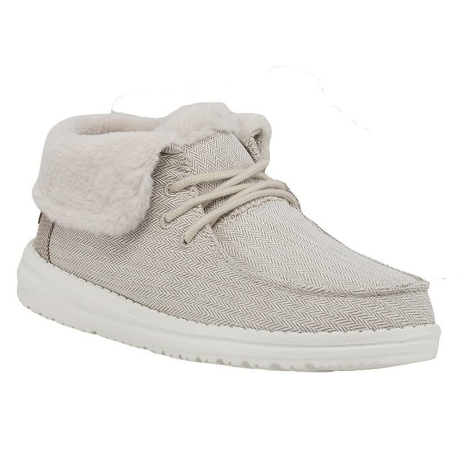 Shoes * | New Hey Dude Britt Heringbone Cream Women'S Shoes