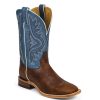 Western Boots * | Cheap Tony Lama Mens Americana Pecan Bison Square Toe Boots