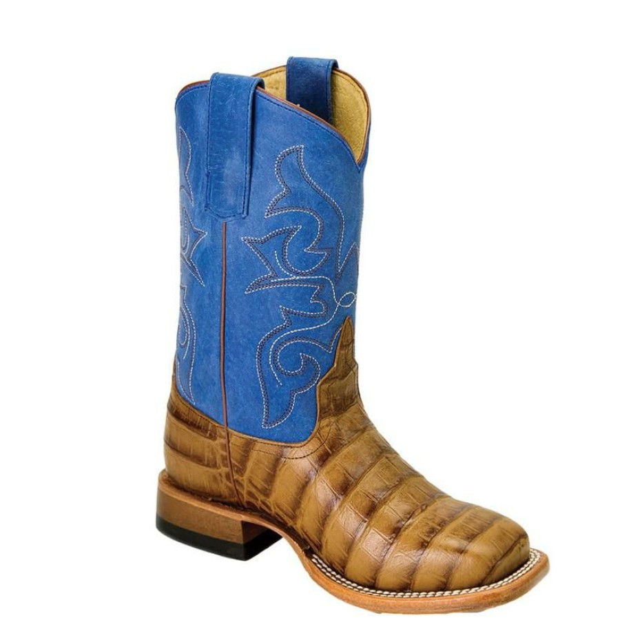 Western Boots * | Best Sale Horsepower Toasted Caiman Royal Sensation Youth Boot