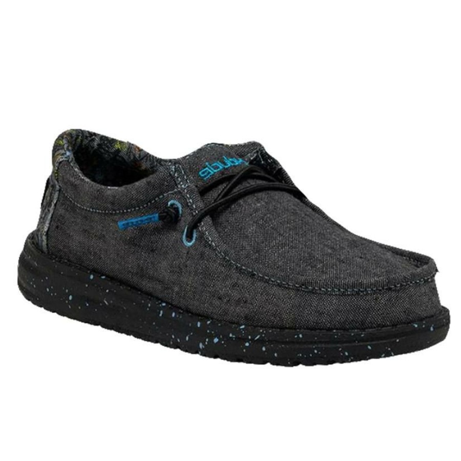 Shoes * | Best Sale Hey Dude Wally Chambray Wave Ride Toddler Boys Shoe