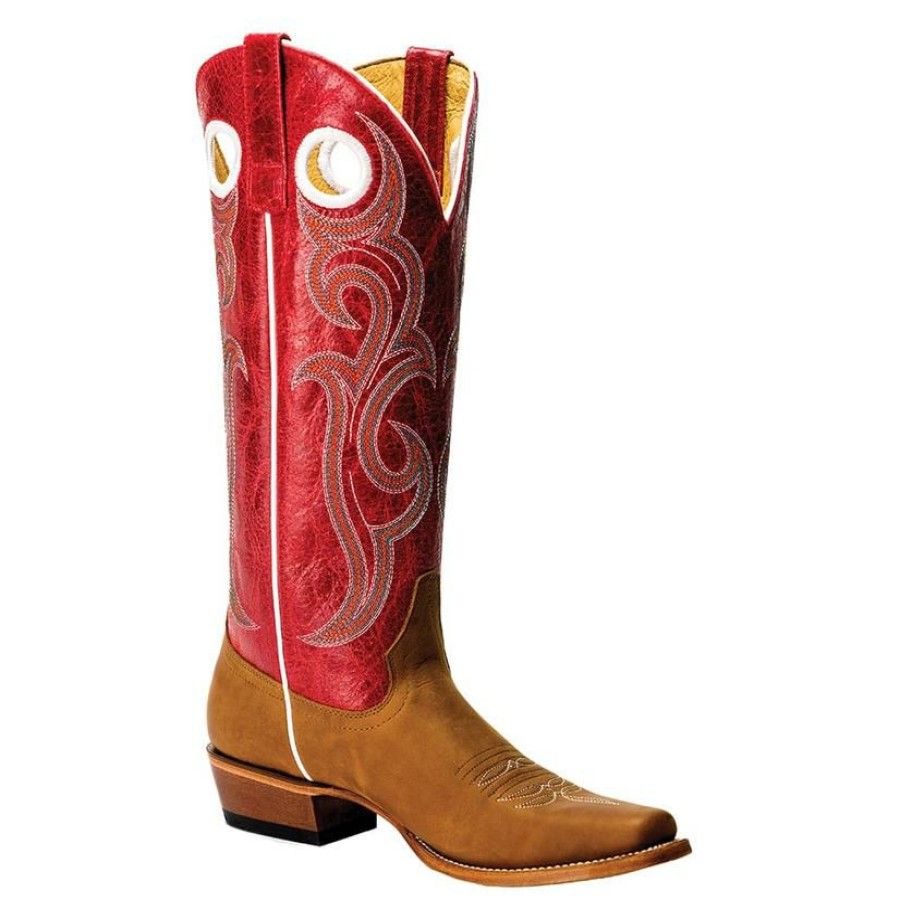 Western Boots * | Outlet Sale Macie Bean Honey Crazy Horse Red Top Women'S Boots