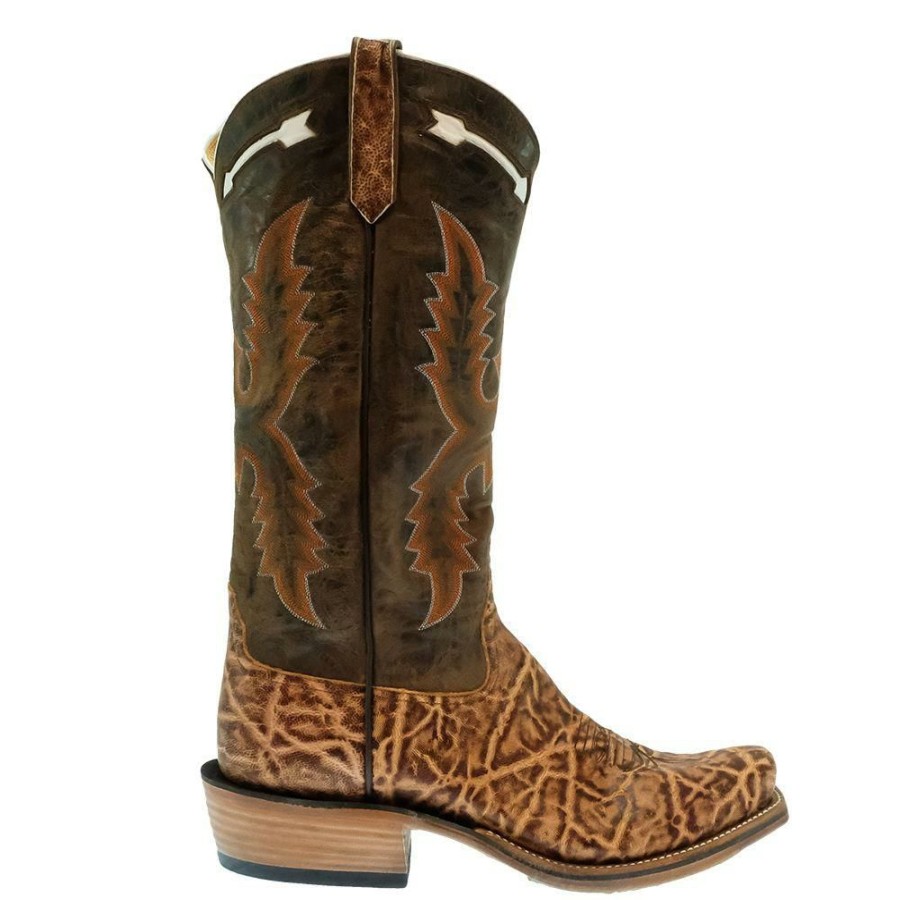 Western Boots * | Limited Edition Rios Of Mercedes Terra Vintage Elephant Chocolate Dynatan Top Men'S Boots