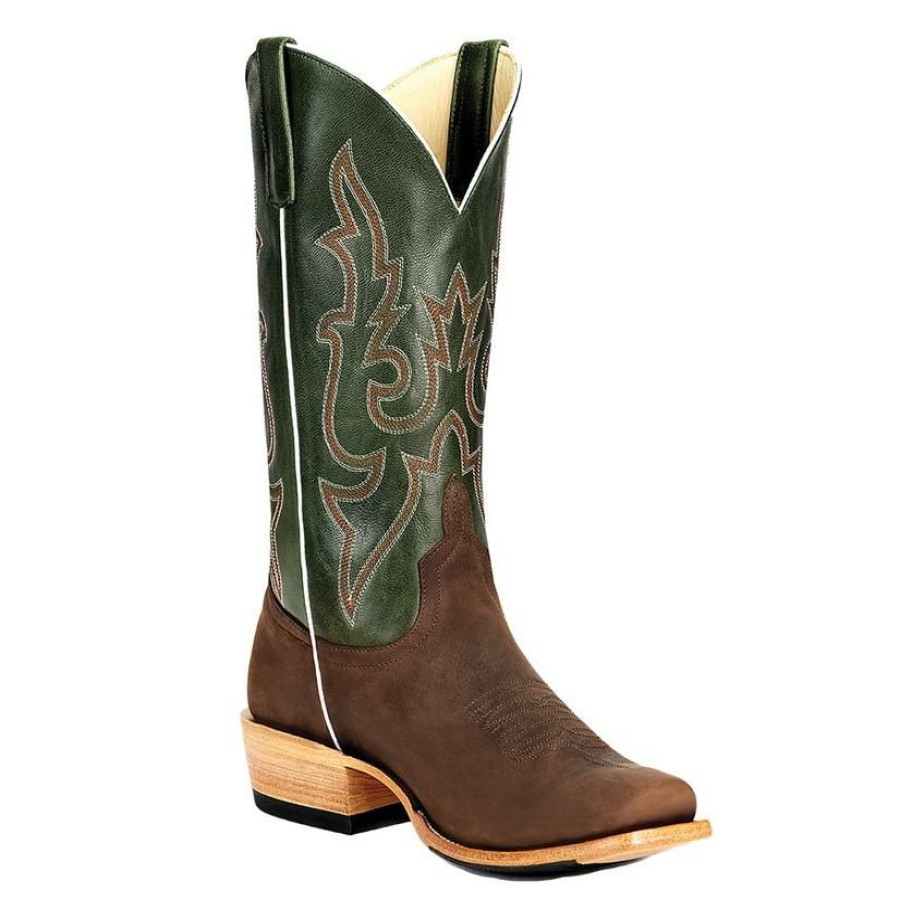 Western Boots * | Wholesale Horsepower Volcano Cognac Turquoise Fools Goat Top Men'S Boots