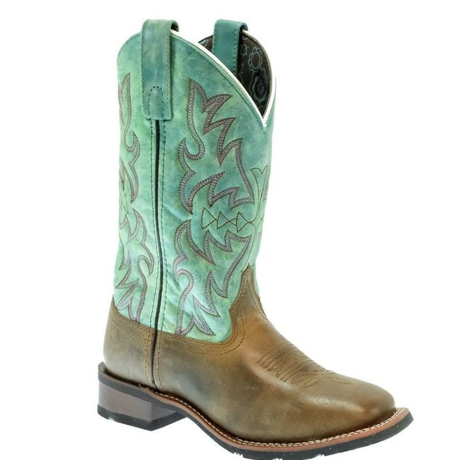 Western Boots * | Limited Edition Laredo Anita Brown Teal Women'S Boots