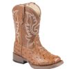 Western Boots * | Cheap Roper Toddler Tan Ostrich Boots