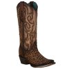 Western Boots * | Reasonable Price Corral Sand Leopard Print Embroidery And Studs Women'S Boots