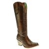 Western Boots * | Clearance Corral Cognac Tall Zip Women'S Boots