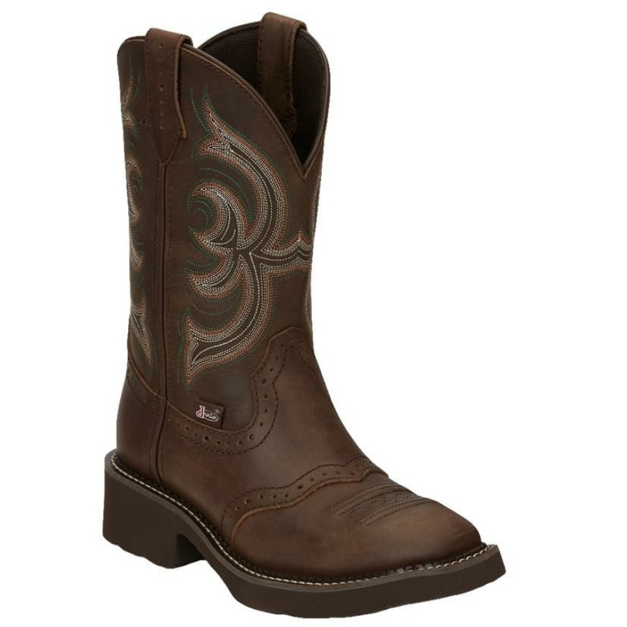 Western Boots * | Reasonable Price Justin Inji Brown Gypsy Women'S Boot