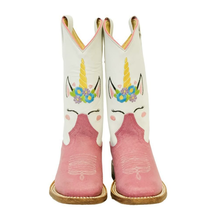 Western Boots * | New Macie Bean Pink Unicorn Kid Boots