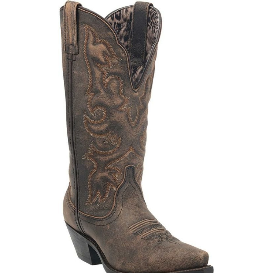 Western Boots * | Crazy Deals Laredo Western Access Brown Snip Toe Women'S Boots