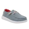 Shoes * | New Hey Dude Wendy Chambray Braid Indigo Youth Girls Shoe