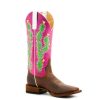 Western Boots * | Best Guaranteed Macie Bean Women'S Prickled Pink Square Toe Boots