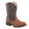 Western Boots * | Official Roper Tan Ostrich Toddler Round Toe Boot