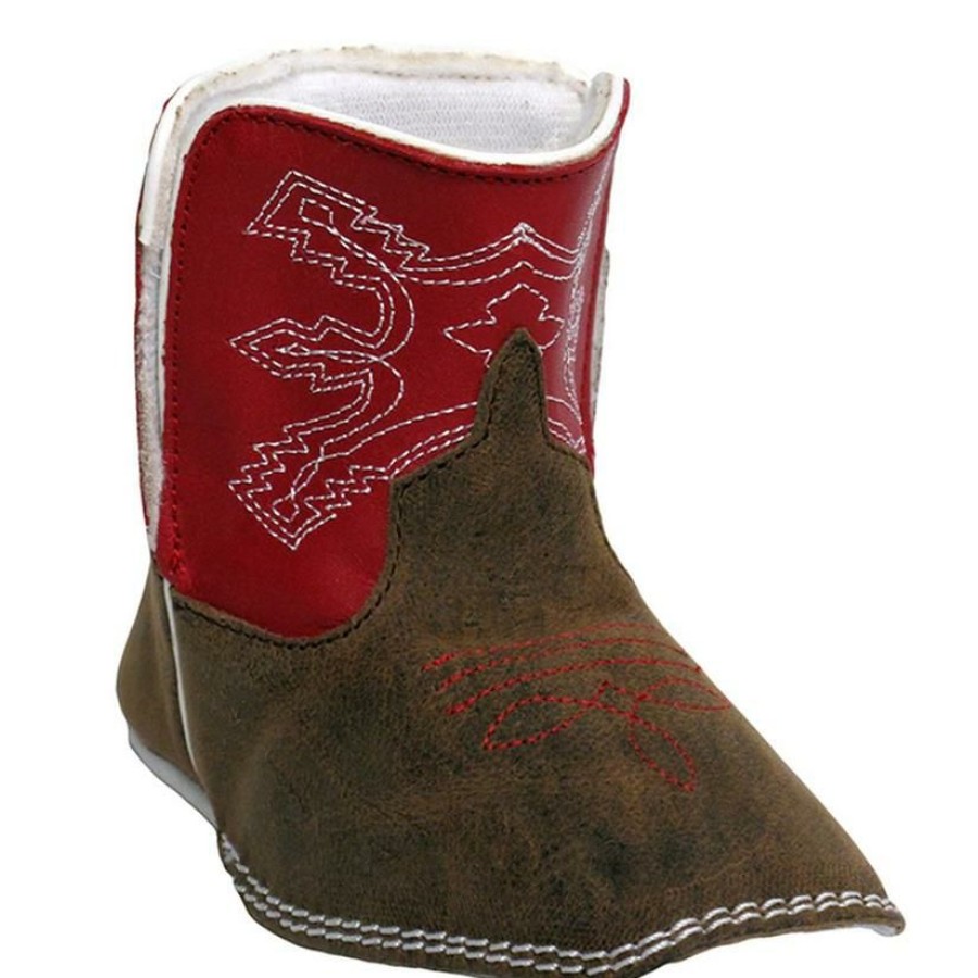 Western Boots * | Best Sale Anderson Bean Red Baby Beans Square Toe Boots