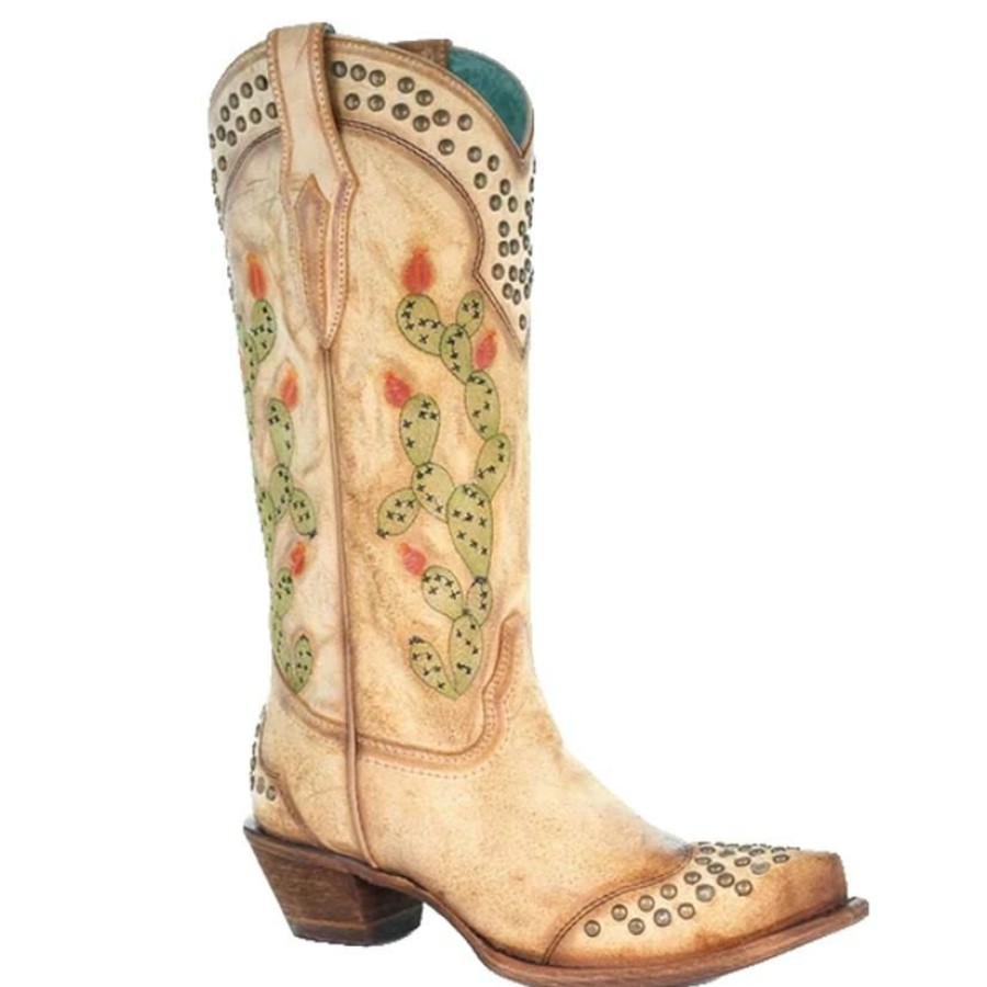 Western Boots * | New Corral Beige Cactus Women'S Boots