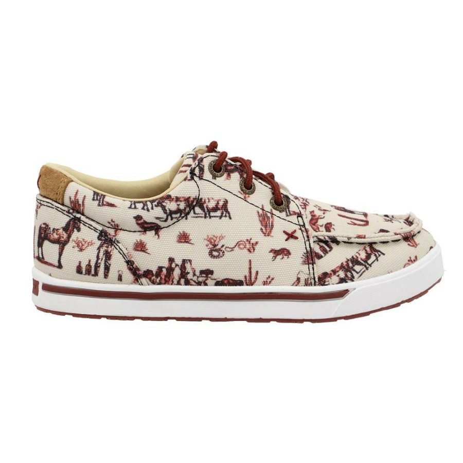 Shoes * | Reasonable Price Twisted X Cream Western Print Kid Shoes